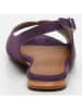 CALANK Leder-Sandalen in Lila