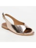 CALANK Leder-Sandalen in Gold