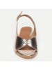 CALANK Leder-Sandalen in Gold