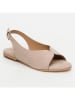 CALANK Leder-Sandalen in Beige