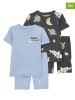 carter's 2er-Set: Pyjamas in Anthrazit/ Hellblau