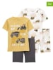 carter's 2-delige set: pyjama's wit/geel/bruin