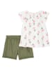 carter's 2tlg. Outfit in Weiß/ Khaki