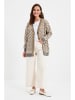 trendyol Cardigan in Beige/ Grau/ Weiß