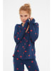 trendyol Pyjama in Dunkelblau/ Rot