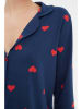 trendyol Pyjama in Dunkelblau/ Rot