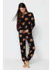trendyol Pyjama in Schwarz/ Hellbraun