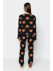 trendyol Pyjama in Schwarz/ Hellbraun