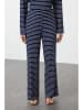 trendyol Pyjama in Dunkelblau/ Weiß