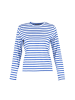 trendyol Longsleeve in Blau/ Weiß