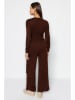 trendyol 2tlg. Outfit in Dunkelbraun