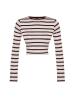 trendyol Longsleeve in Creme/ Dunkelbraun