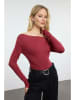 trendyol Longsleeve in Dunkelrot