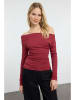 trendyol Longsleeve in Dunkelrot
