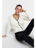 trendyol Cardigan in Creme/ Schwarz