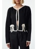 trendyol Cardigan in Schwarz/ Creme