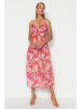 trendyol Jurk roze/crème/rood