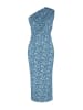 trendyol Kleid in Hellblau/ Schwarz/ Weiß