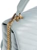 Pinko Leren handtas lichtblauw - (B)23 x (H)16 x (D)7 cm