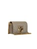 Pinko Leren schoudertas grijs - (B)13 x (H)8 x (D)5 cm