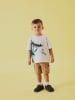 name it Shirt "Helge" in Weiß/ Türkis