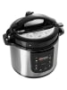 Adler Schnellkochtopf "CR 6409" in Schwarz/ Silber - 6 l