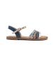 Foreverfolie Sandalen in Blau/ Gold