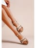 Foreverfolie Sandalen lichtbruin/goudkleurig
