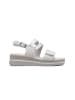 Foreverfolie Keilsandaletten in Creme/ Silber
