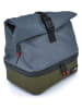 IRIS Isolier-Lunchtasche in Blau/ Oliv - (B)23 x (H)31x (T)16 cm