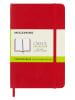 Moleskine Blanko Notizbuch in Rot - (B)9 x (H)14 cm