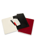 Moleskine 2er-Set: Notizbücher ''Cahier'' in Schwarz/ Rot - (B)21 x (H)29,7 cm