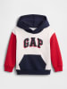 GAP Hoodie in Weiß/ Dunkelblau/ Rot