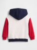 GAP Hoodie in Weiß/ Dunkelblau/ Rot