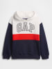 GAP Hoodie in Dunkelblau/ Weiß/ Rot