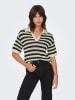 JDY Pullover in Beige/ Schwarz