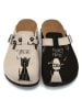 Calceo Clogs in Beige/ Schwarz