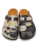 Calceo Clogs in Beige/ Anthrazit