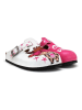 Calceo Clogs in Pink/ Weiß