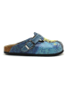 Calceo Clogs blauw/geel