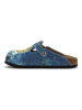 Calceo Clogs blauw/geel