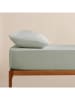ethere Perkal-Spannbettlaken ''Liso'' in Mint
