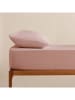 ethere Perkal-Spannbettlaken "Liso" in Rosa