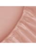 ethere Perkal-Spannbettlaken "Liso" in Rosa
