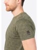 Timezone Shirt in Khaki/ Dunkelblau