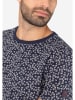 Timezone Shirt in Weiß/ Dunkelblau