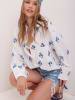 Trend Alacati Bluse in Weiß/ Blau