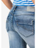 Timezone Spijkershort "Nali" - slim fit - blauw
