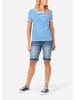 Timezone Spijkershort "Nali" - slim fit - blauw