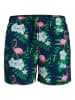Jack & Jones Badeshorts "Maui" in Dunkelblau/ Grün